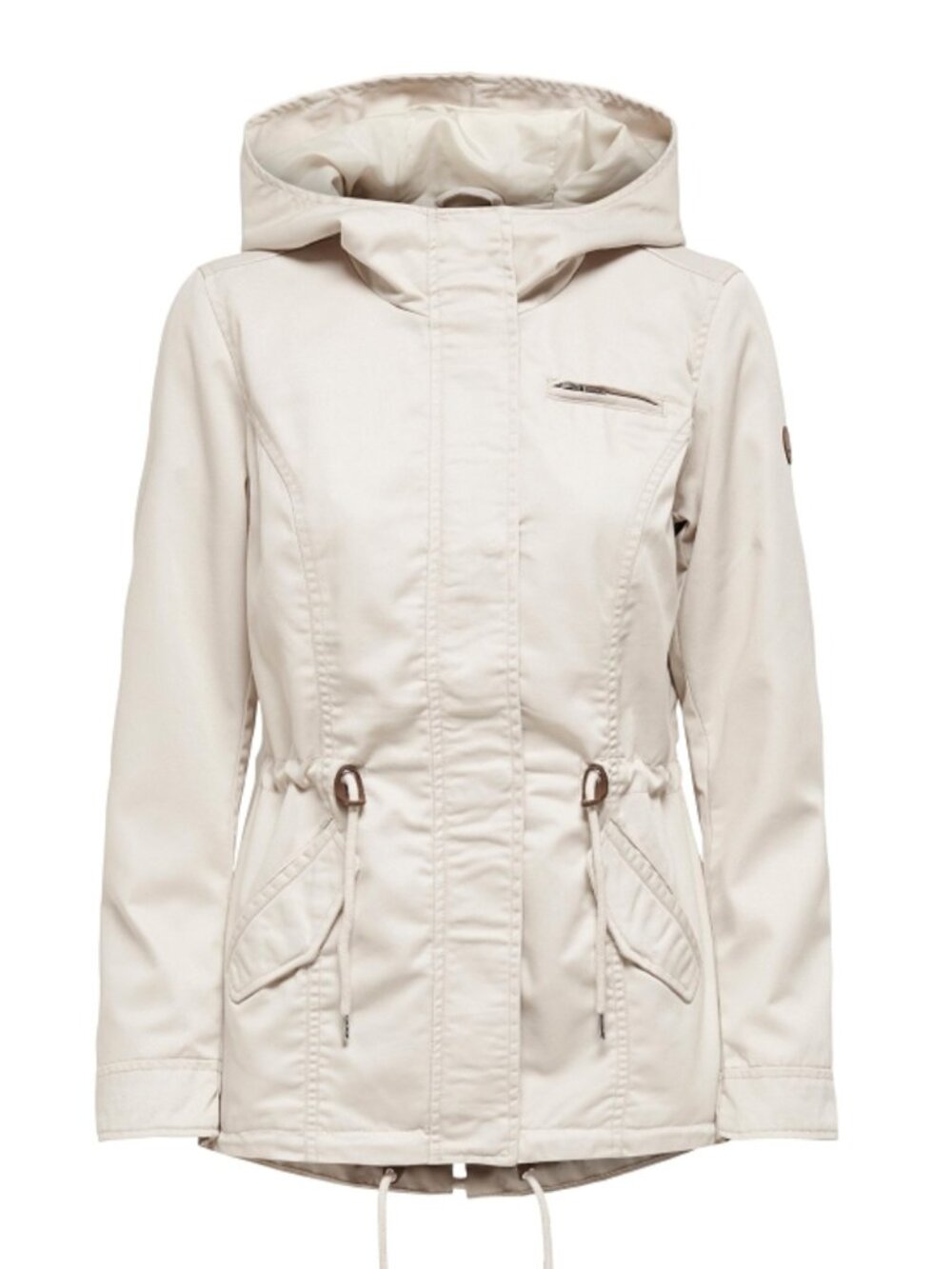 ONLY LORCA CANVAS PARKA in cream beige